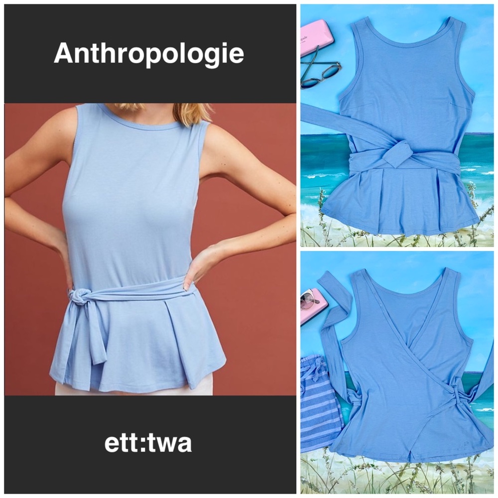 Anthropologie ett:twa Deep V-Back Top Size Small - Picture 2 of 15